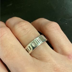 Tiffany & Co. silver Roman Numeral “Atlas” Ring